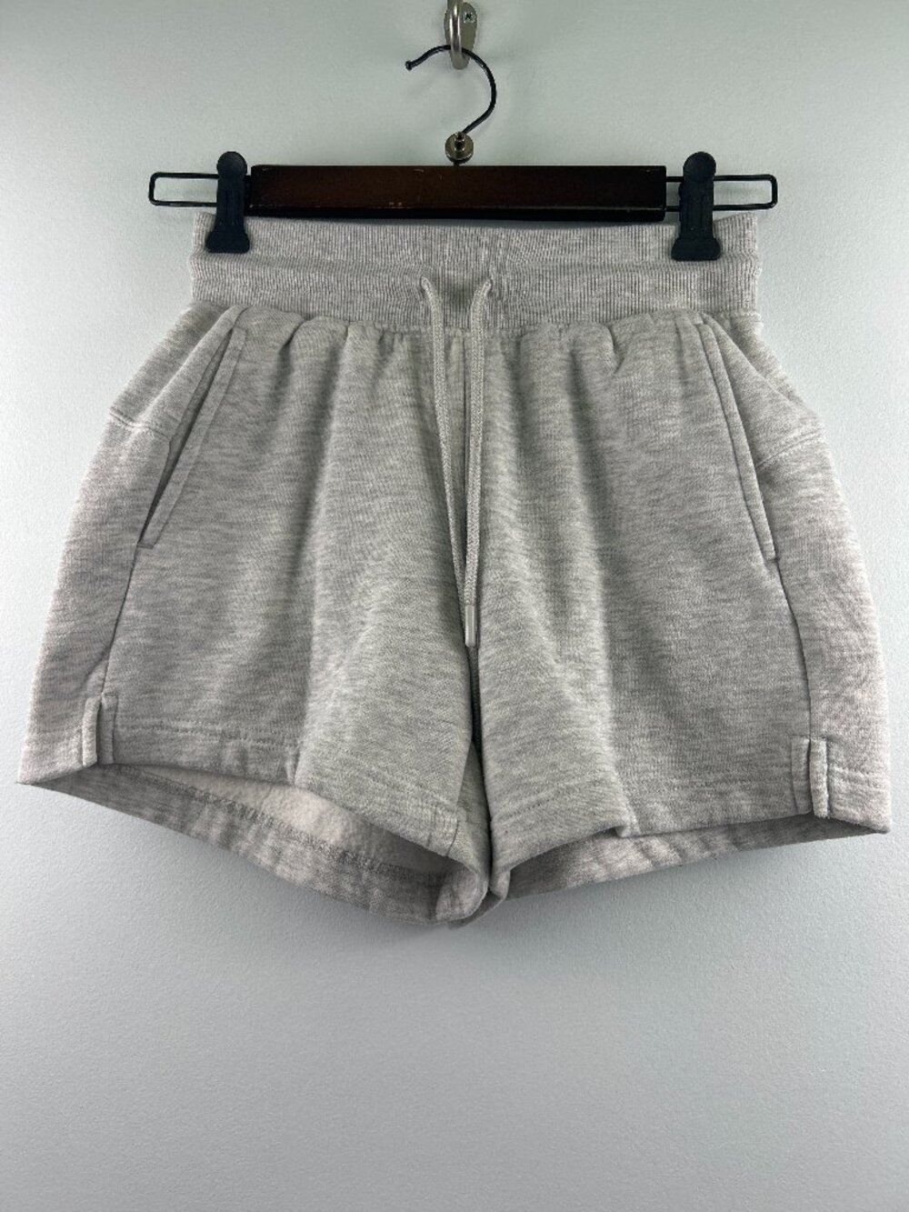 Harmony & Balance Gray French Terry Lounge Shorts XS Drawstring